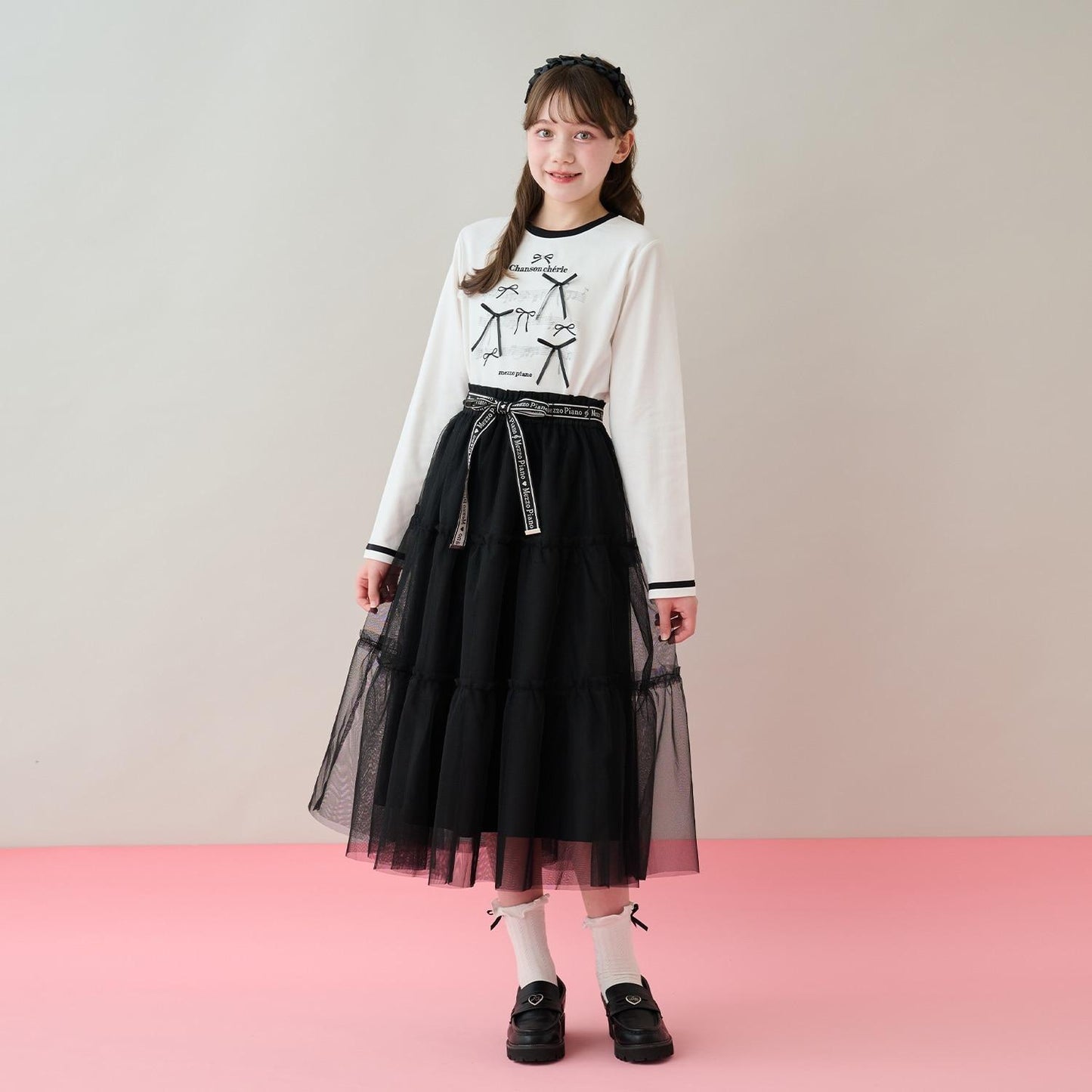 蝴蝶結&音符長袖T恤♪