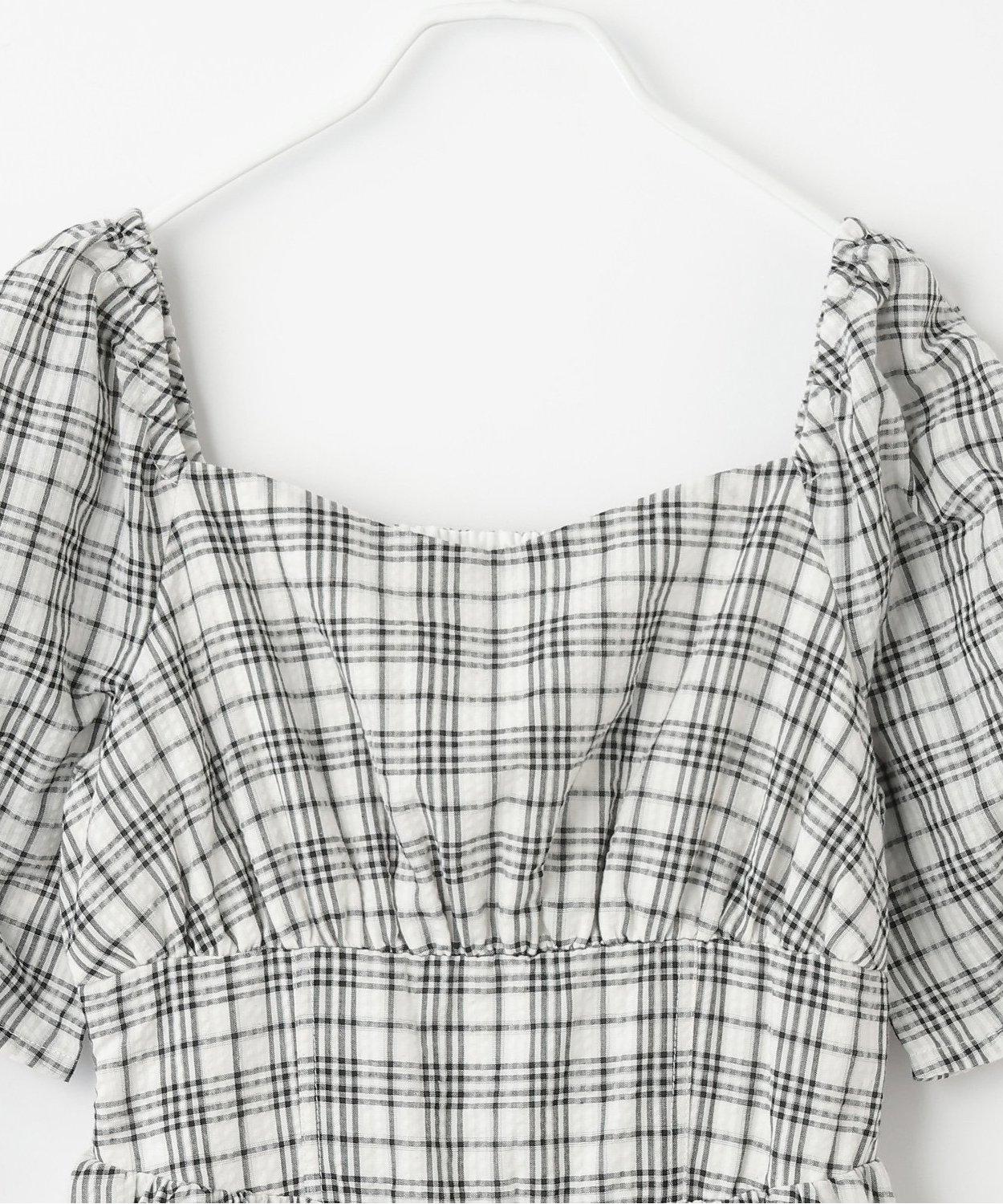 袖部褶皺連衣裙【韓國時尚】