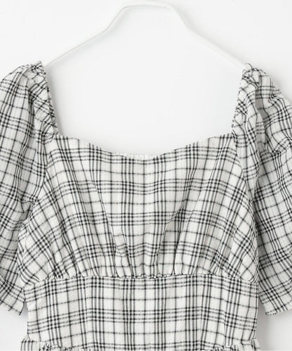 袖部褶皺連衣裙【韓國時尚】