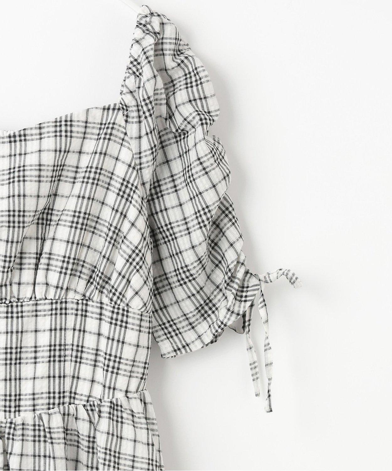 袖部褶皺連衣裙【韓國時尚】