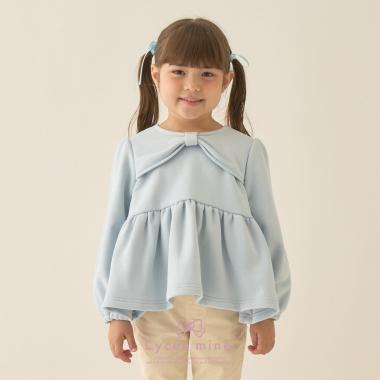 【Lycee mine 芭蕾系列】蝴蝶結領荷葉邊上衣