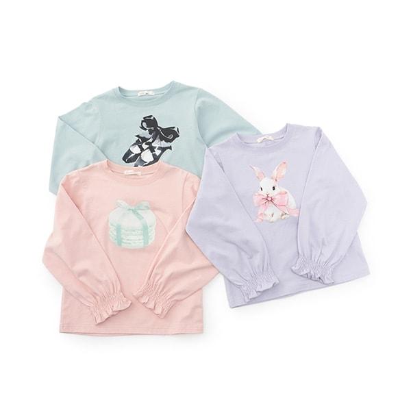 【Lycee mine 芭蕾系列】拼色印花上衣