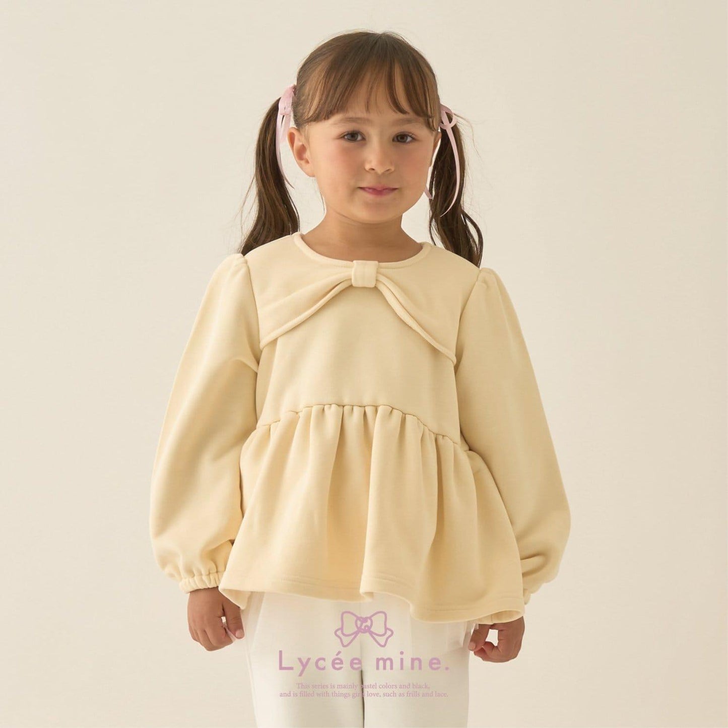 【Lycee mine 芭蕾系列】蝴蝶結領荷葉邊上衣