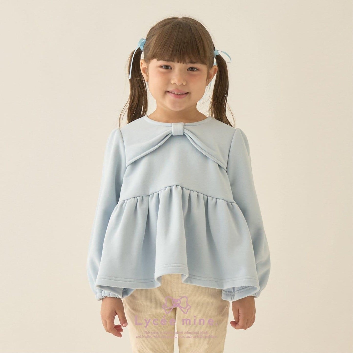 【Lycee mine 芭蕾系列】蝴蝶結領荷葉邊上衣