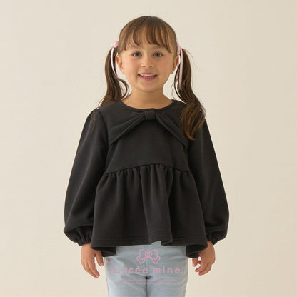 【Lycee mine 芭蕾系列】蝴蝶結領荷葉邊上衣