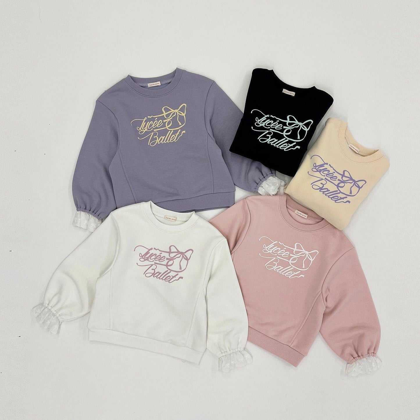 【Lycee mine 芭蕾系列】袖口蕾絲衛衣