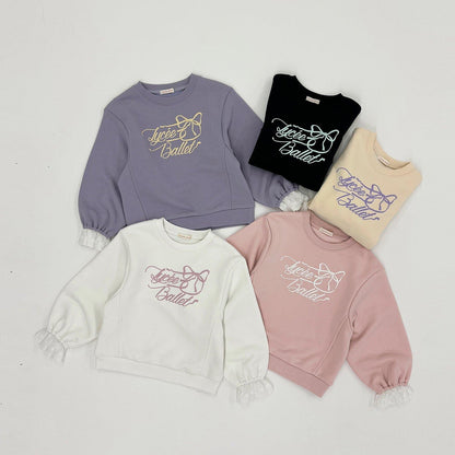 【Lycee mine 芭蕾系列】袖口蕾絲衛衣