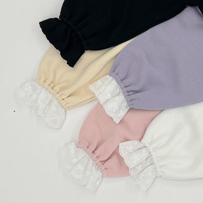 【Lycee mine 芭蕾系列】袖口蕾絲衛衣