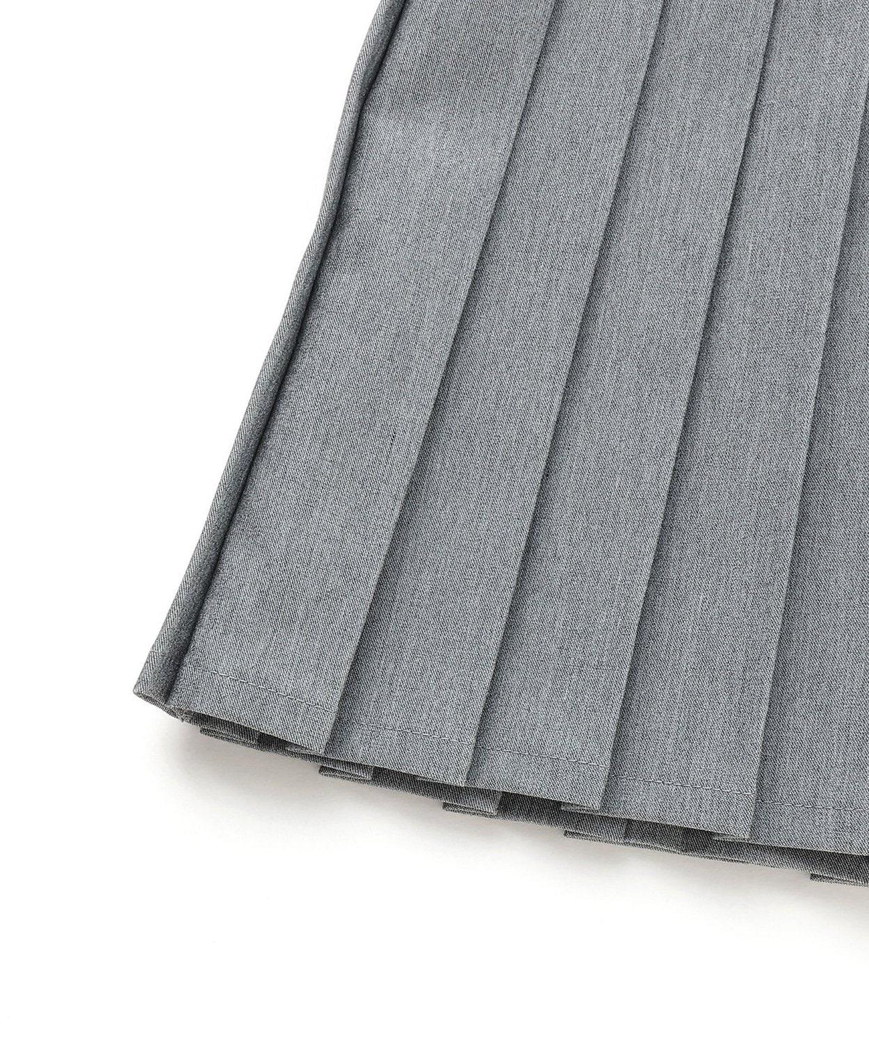 標誌牌褶皺半身裙【韓國時尚】