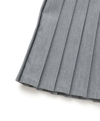 標誌牌褶皺半身裙【韓國時尚】