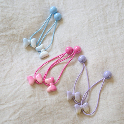 【Lycee mine 芭蕾系列】漸變色蝴蝶結髮繩2件套