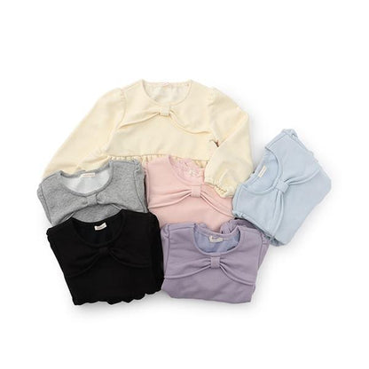 【Lycee mine 芭蕾系列】蝴蝶結領荷葉邊上衣