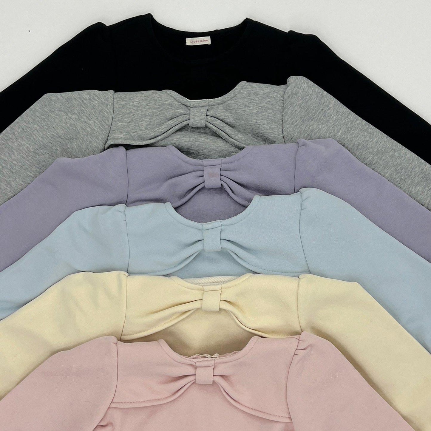 【Lycee mine 芭蕾系列】蝴蝶結領荷葉邊上衣