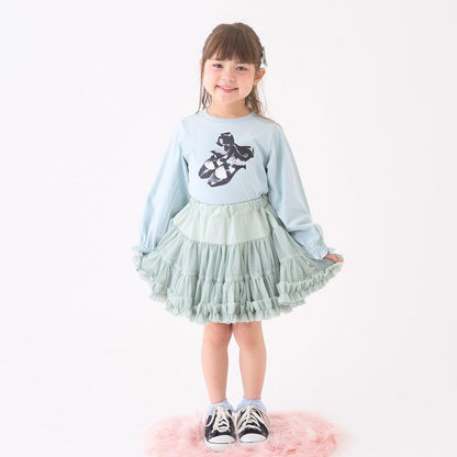 【Lycee mine 芭蕾系列】拼色印花上衣