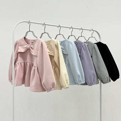 【Lycee mine 芭蕾系列】蝴蝶結領荷葉邊上衣