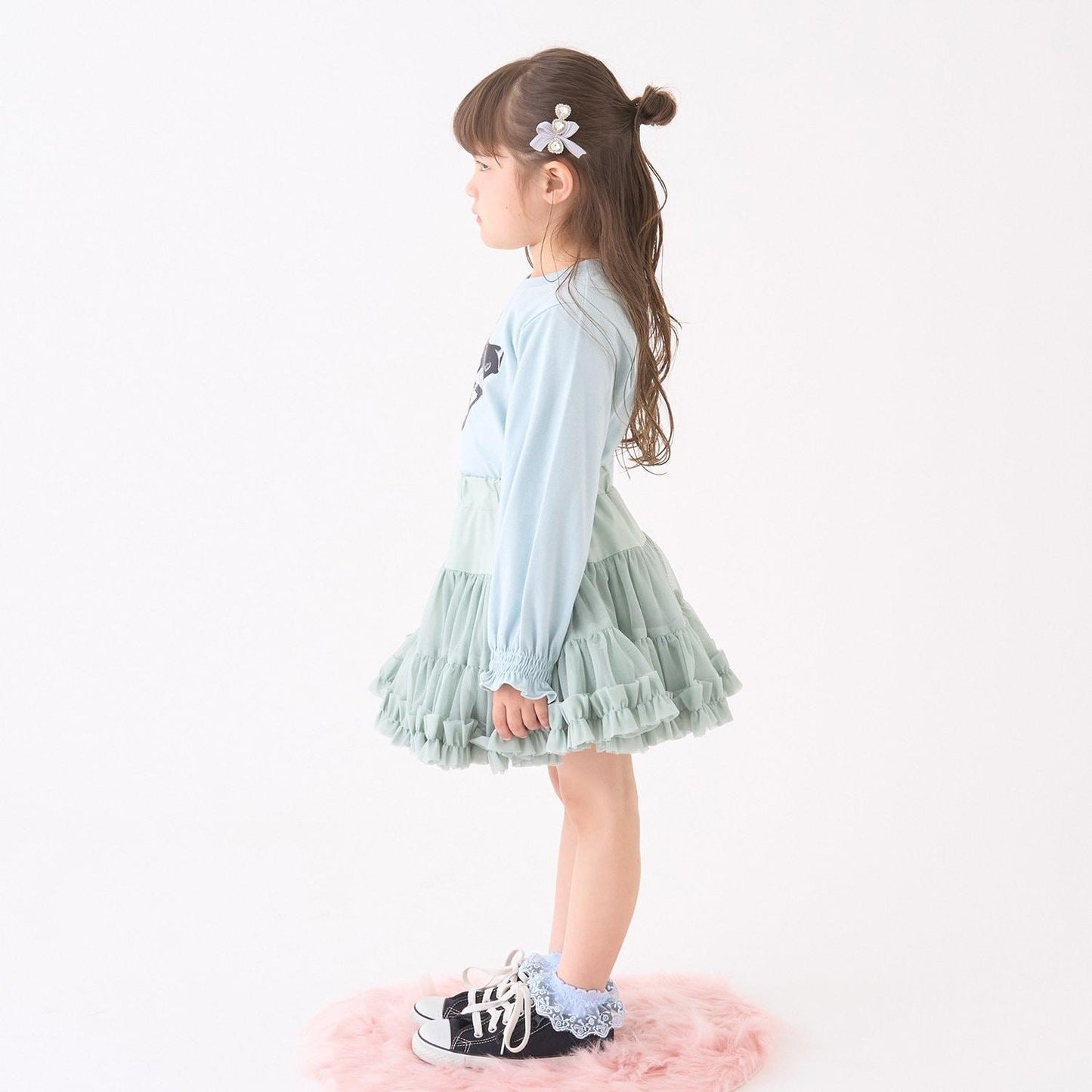 【Lycee mine 芭蕾系列】拼色印花上衣