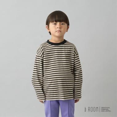 【日常標準服飾系列】寬鬆版型條紋長袖T恤