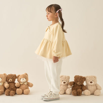 【Lycee mine 芭蕾系列】蝴蝶結領荷葉邊上衣