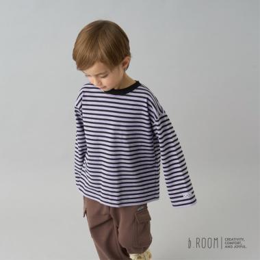 【日常標準服飾系列】寬鬆版型條紋長袖T恤