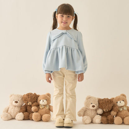 【Lycee mine 芭蕾系列】蝴蝶結領荷葉邊上衣