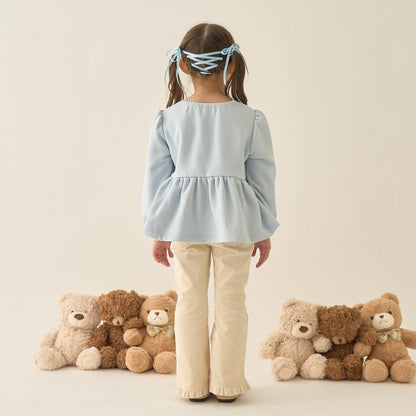 【Lycee mine 芭蕾系列】蝴蝶結領荷葉邊上衣