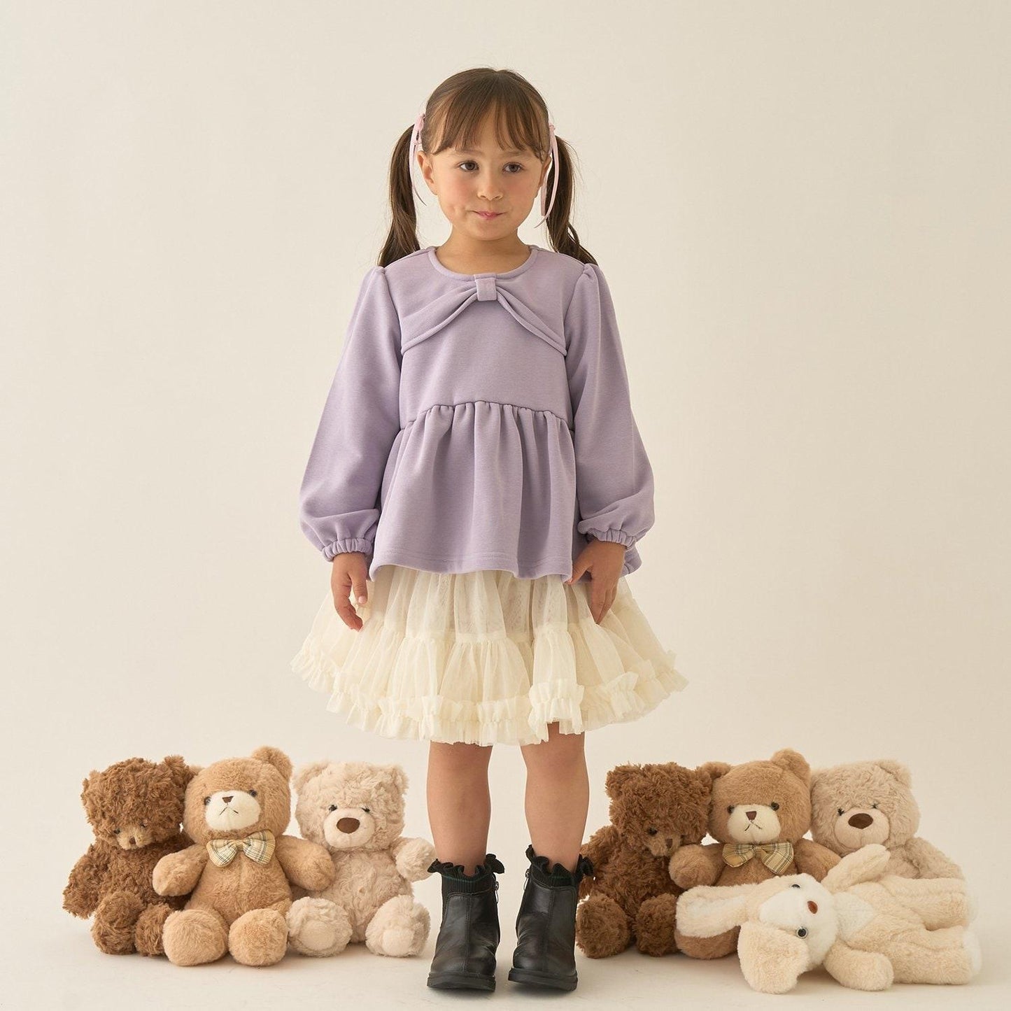 【Lycee mine 芭蕾系列】蝴蝶結領荷葉邊上衣