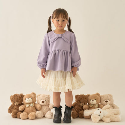 【Lycee mine 芭蕾系列】蝴蝶結領荷葉邊上衣