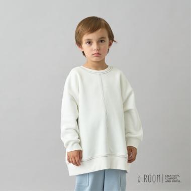 【日常標準服飾系列】【吸水速幹】立體感拼色縫線寬鬆衛衣