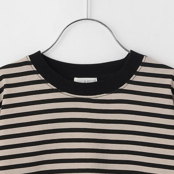 【日常標準服飾系列】寬鬆版型條紋長袖T恤