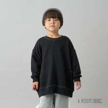 【日常標準服飾系列】【吸水速幹】立體感拼色縫線寬鬆衛衣