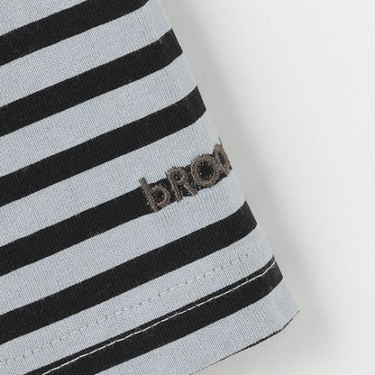 【日常標準服飾系列】寬鬆版型條紋長袖T恤