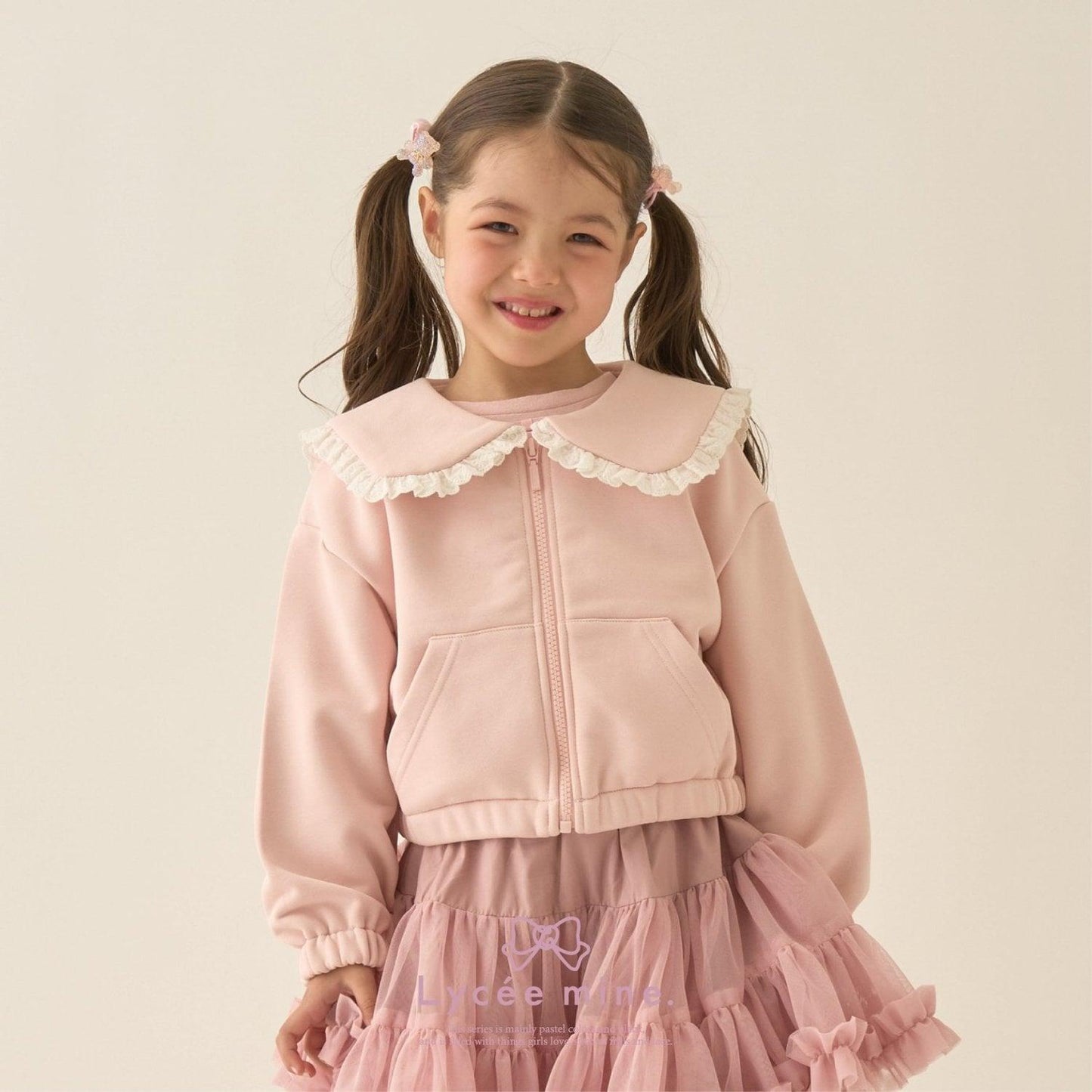 【Lycee mine 芭蕾系列】【可成套搭配】水手領全拉鍊衛衣