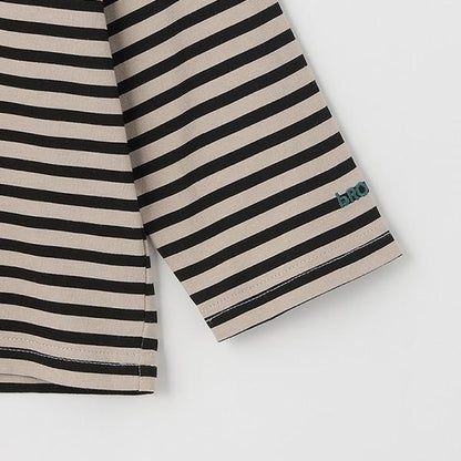 【日常標準服飾系列】寬鬆版型條紋長袖T恤