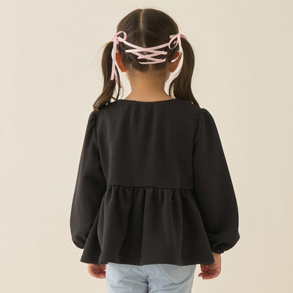 【Lycee mine 芭蕾系列】蝴蝶結領荷葉邊上衣