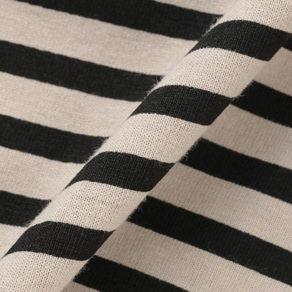 【日常標準服飾系列】寬鬆版型條紋長袖T恤