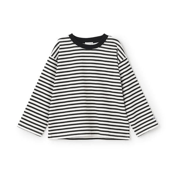 【日常標準服飾系列】寬鬆版型條紋長袖T恤