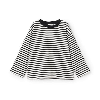 【日常標準服飾系列】寬鬆版型條紋長袖T恤
