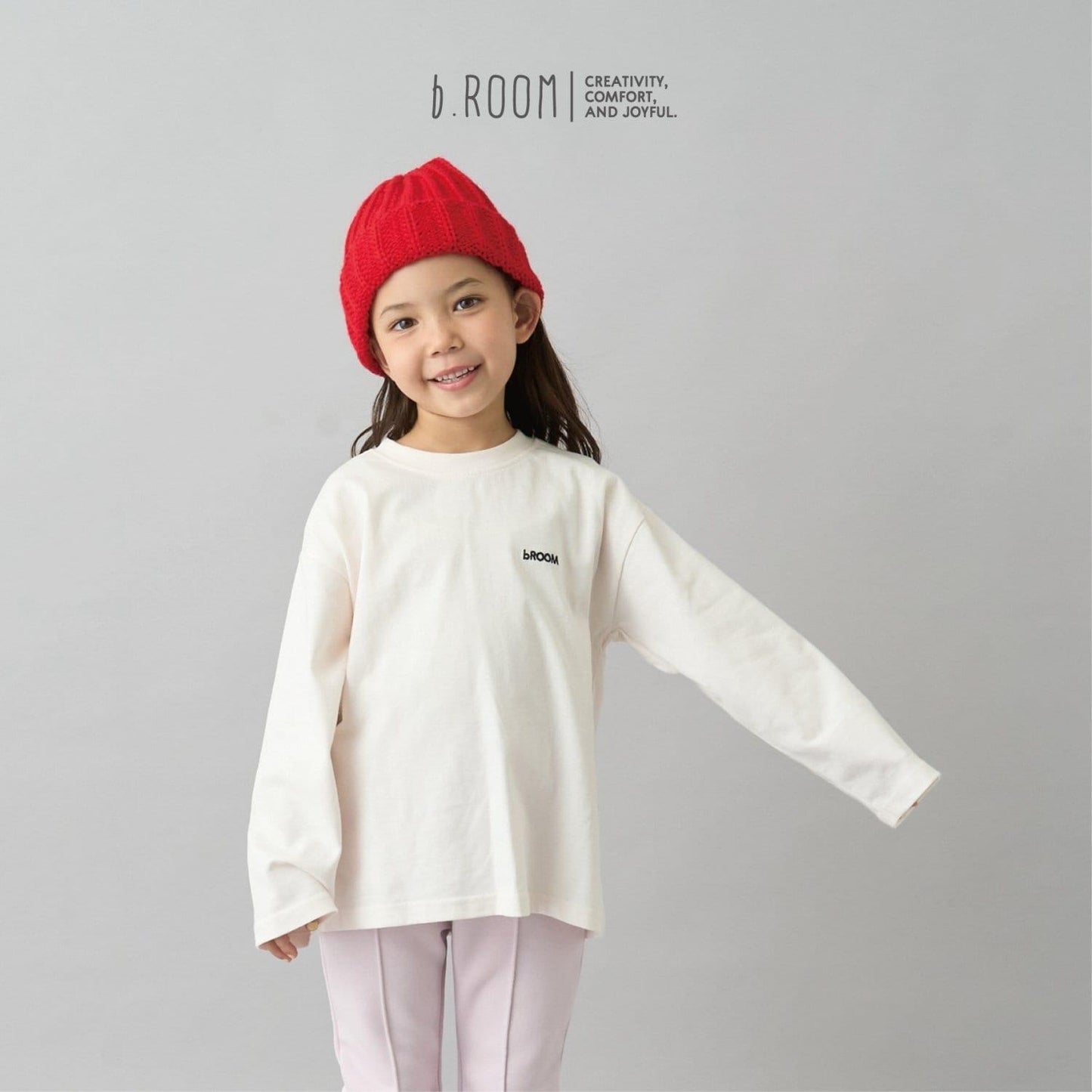 【日常標準服飾系列】寬鬆版型單點簡約長袖T恤