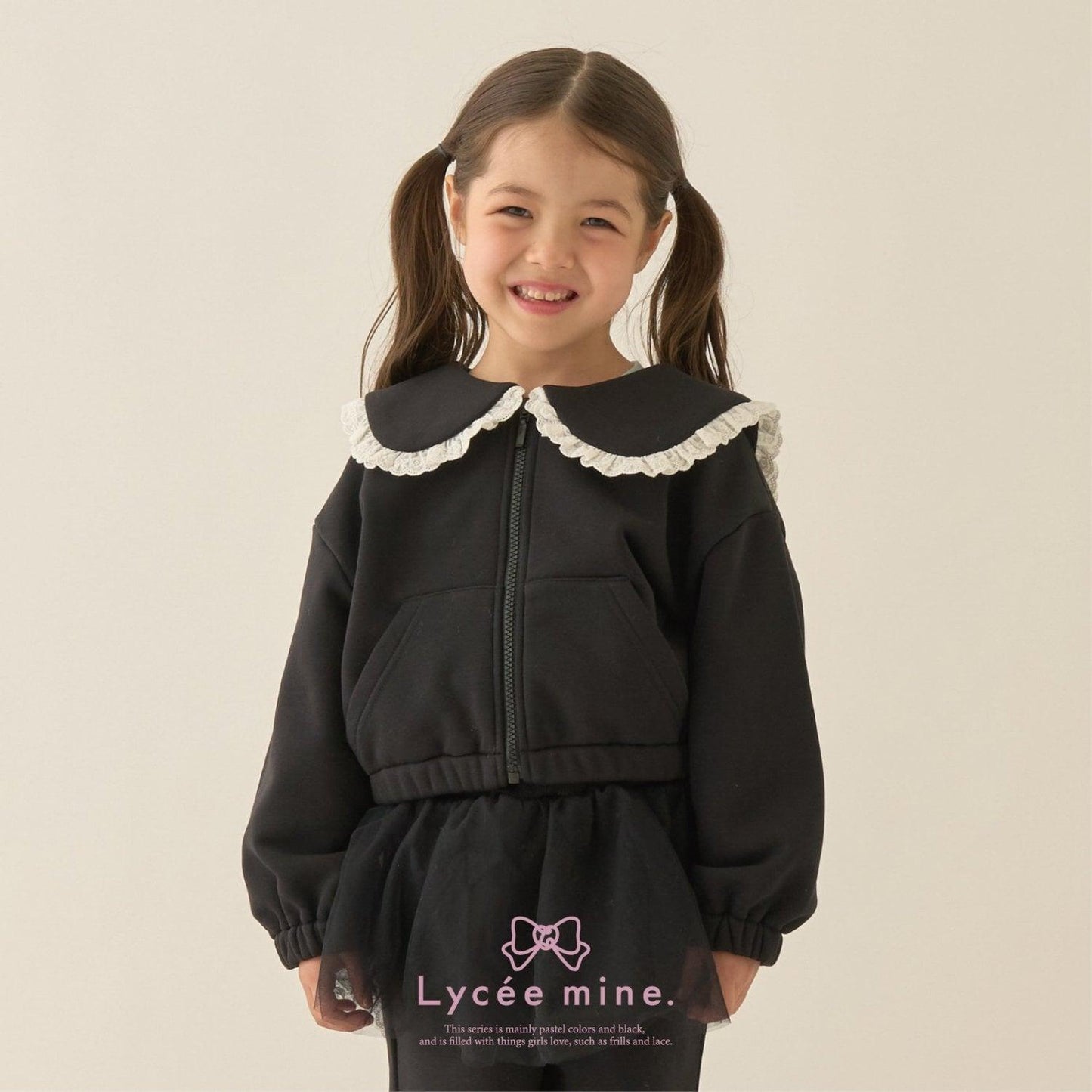 【Lycee mine 芭蕾系列】【可成套搭配】水手領全拉鍊衛衣
