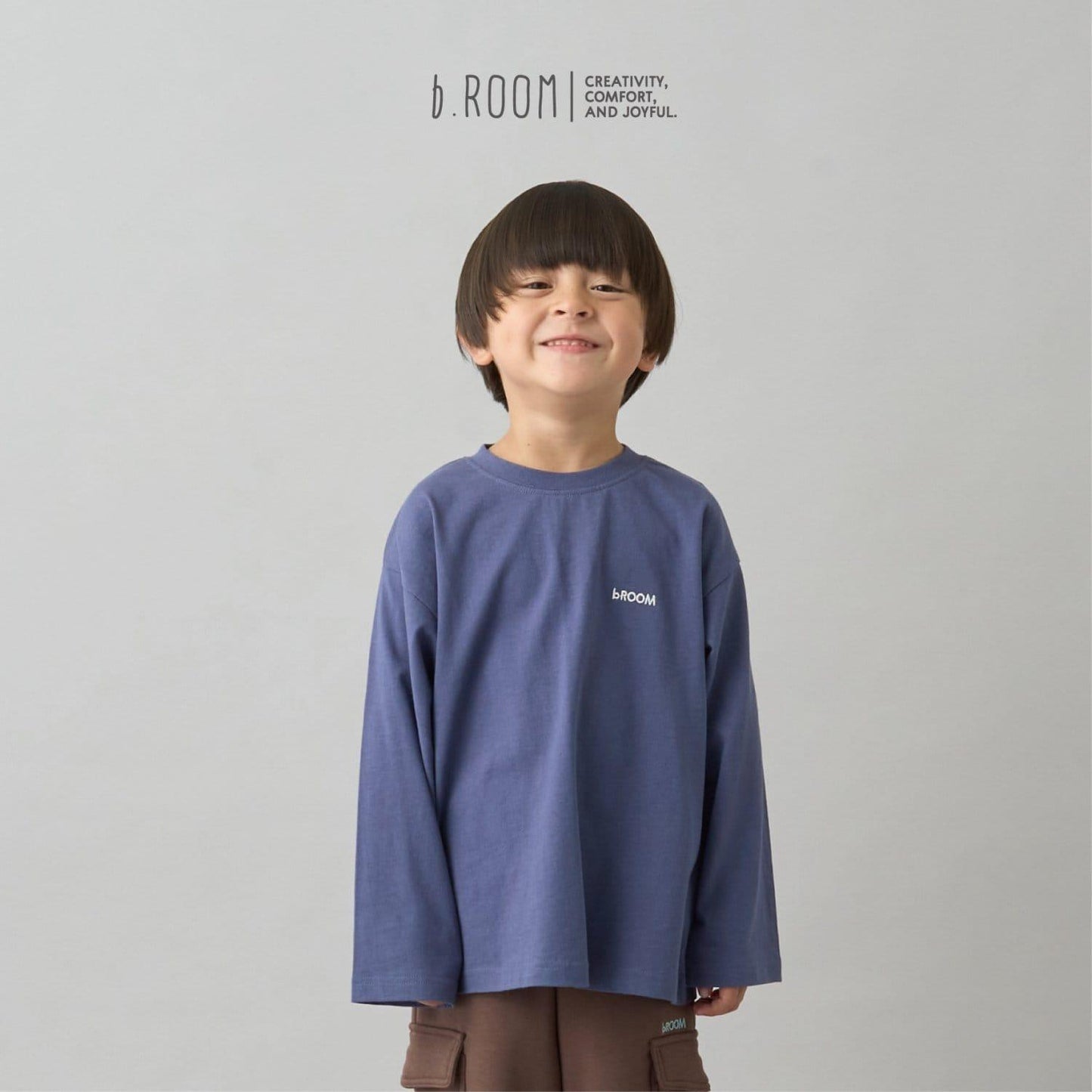 【日常標準服飾系列】寬鬆版型單點簡約長袖T恤