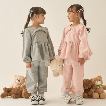 【Lycee mine 芭蕾系列】蝴蝶結領荷葉邊上衣