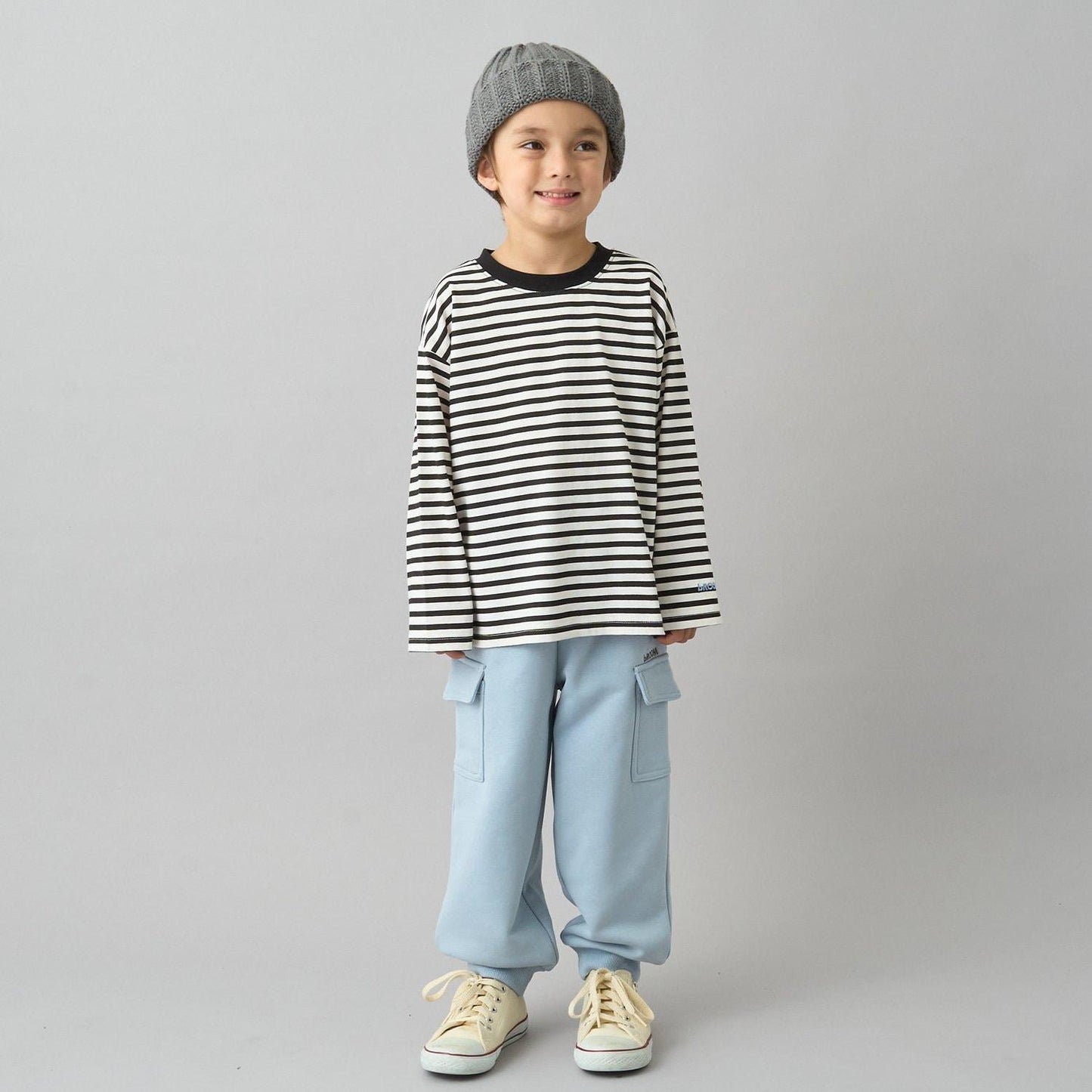 【日常標準服飾系列】寬鬆版型條紋長袖T恤