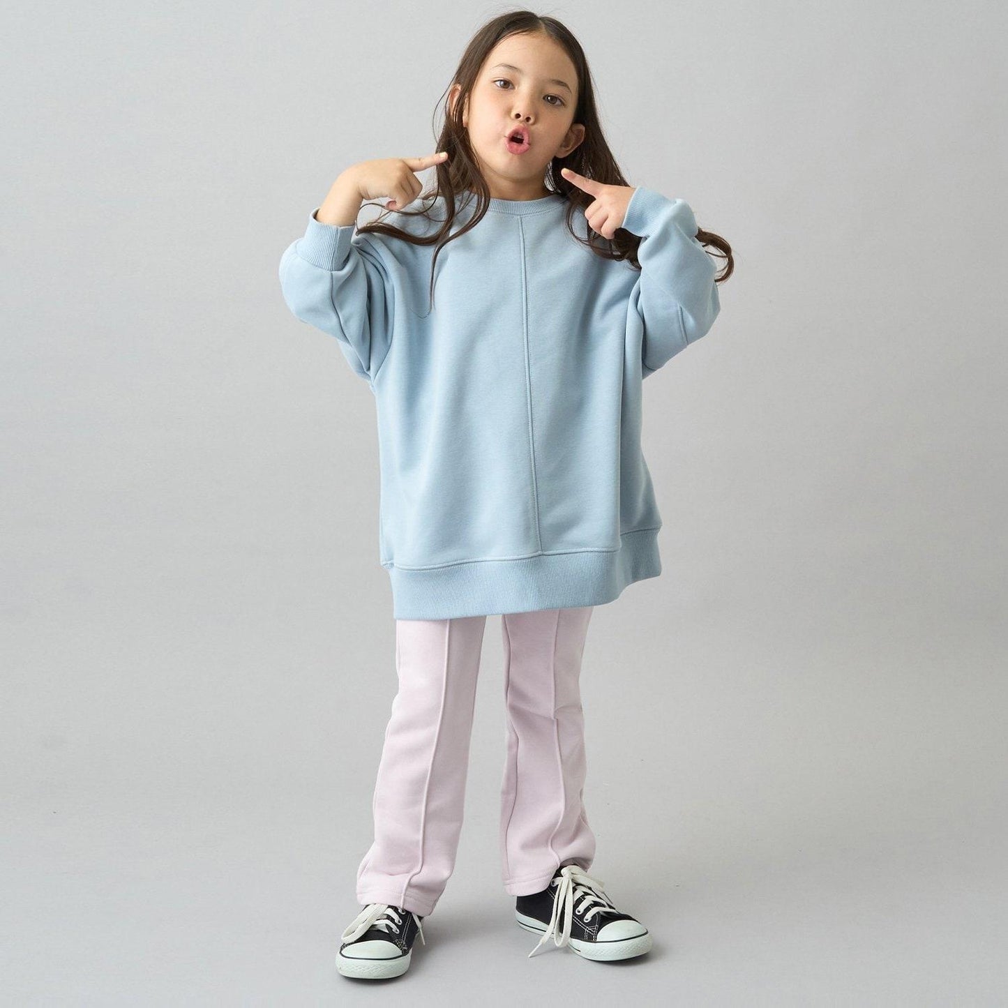 【日常標準服飾系列】【吸水速幹】中線褶皺喇叭休閒褲