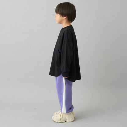 【日常標準服飾系列】【吸水速幹】寬鬆版型側邊條紋衛褲