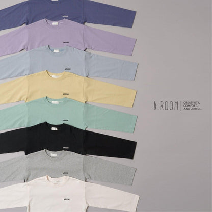 【日常標準服飾系列】寬鬆版型單點簡約長袖T恤