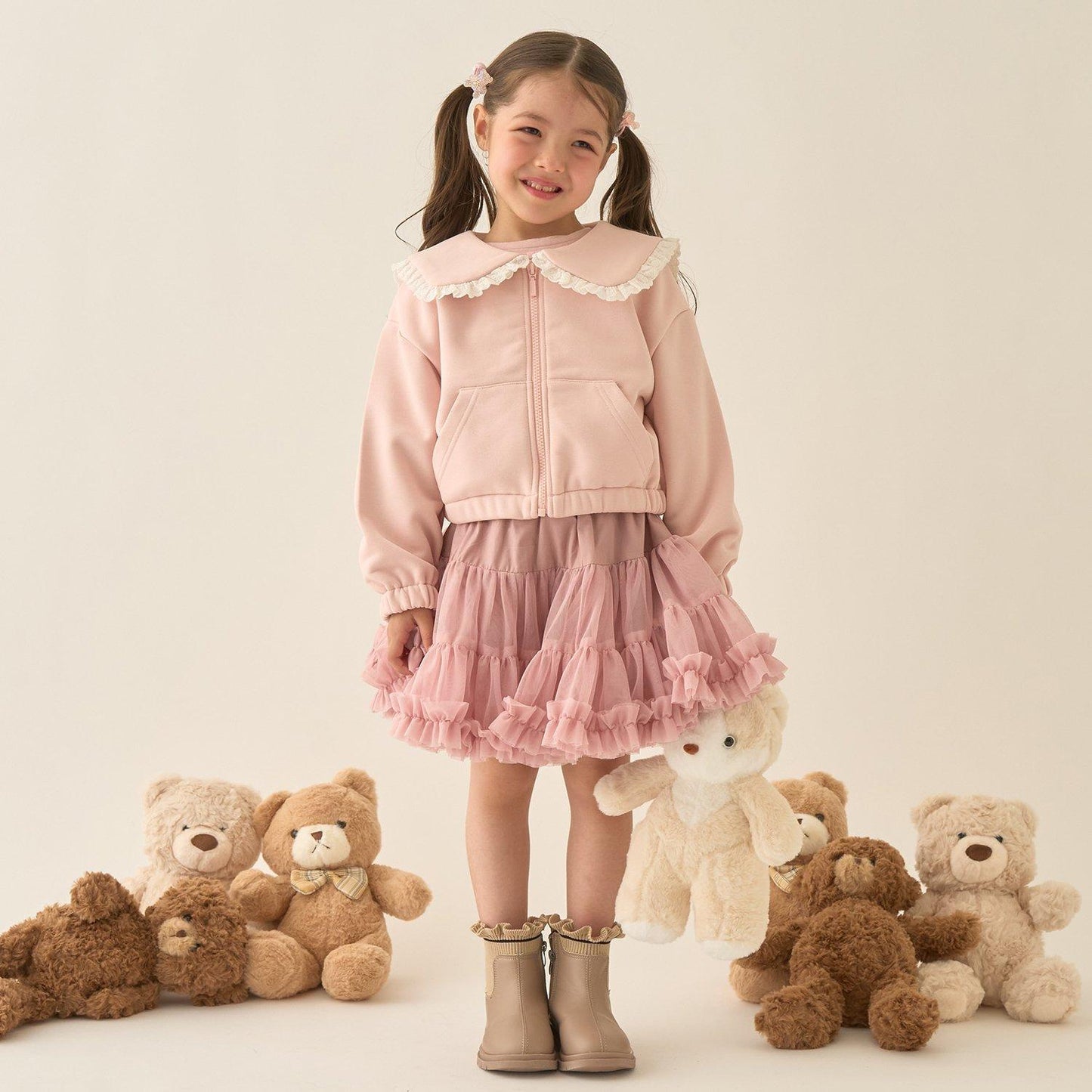 【Lycee mine 芭蕾系列】【可成套搭配】水手領全拉鍊衛衣