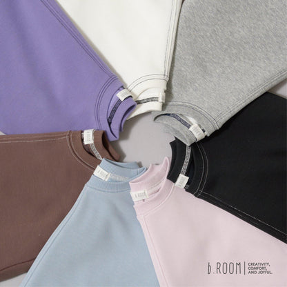 【日常標準服飾系列】【吸水速幹】立體感拼色縫線寬鬆衛衣