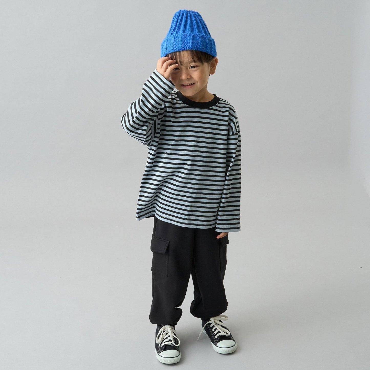 【日常標準服飾系列】寬鬆版型條紋長袖T恤