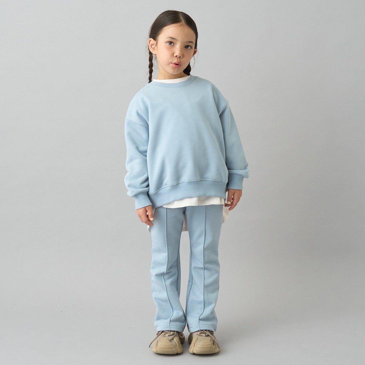 【日常標準服飾系列】【吸水速幹】中線褶皺喇叭休閒褲