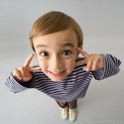 【日常標準服飾系列】寬鬆版型條紋長袖T恤